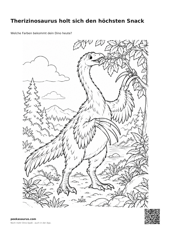 Therizinosaurus holt sich den höchsten Snack